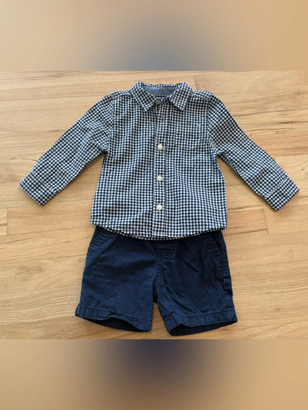 Toddler Boy Gingham Outfit